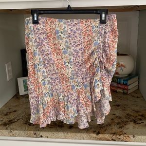 Flower print skirt